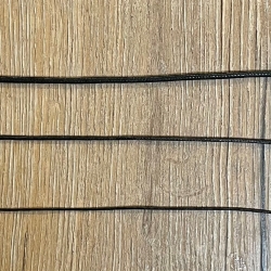 Baumwollband - 1,0mm laufender Meter - schwarz