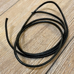 Baumwollband - 2mm laufender Meter - schwarz