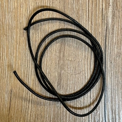 Baumwollband - 2mm laufender Meter - schwarz