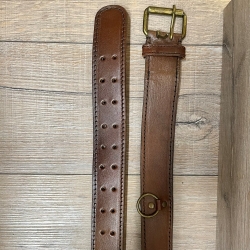 Gürtel - Leder - Ring Belt - 120cm - braun