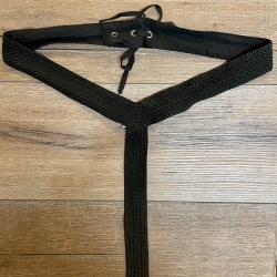 Gürtel - Damen - LCG-01 Stoffgürtel Damen, schmal - schwarz - L/XL - 2te Wahl