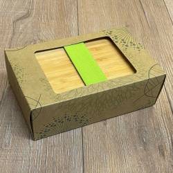 To-Go - Eco Lunchbox Edelstahl mit Bambusdeckel & Gummiband - 1100ml - Sammelbestellung möglich - 1x direkt verfügbar