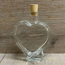 Flasche - Motiv - Amore Herzflasche 100ml mit Spitzkorken