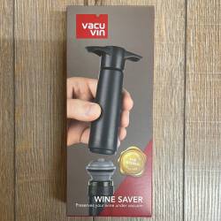 Wine Saver - Vacu Vin Weinpumpe schwarz inkl. 2 Stopfen - unsere Empfehlung für Whisky-Flaschen