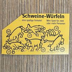 Spiel - Schweine Würfeln - Würfelspiel - klein