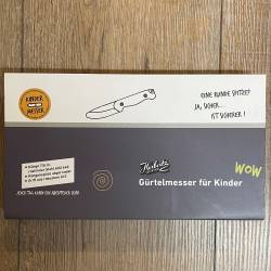 Herbertz Kinder-Gürtelmesser - Selektion schwarz, AISI 440 inkl. Nylonscheide - Messer des Monats Juli/August 2022 - Kindermesser