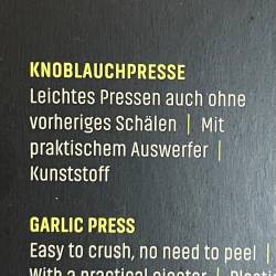 Lurch - Knoblauchpresse Kunststoff - schwarz