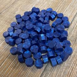 Siegel - Siegelwachs Perlen 100 Stück/ ca. 35g - blau