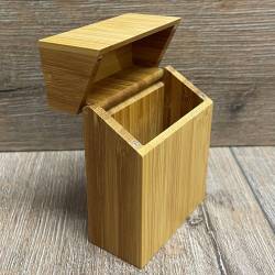 Raucherzubehör - Box aus Bambus/ Kirschholz für Zigaretten mit Magnetverschluss - Zigaretten-Etui