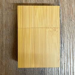 Raucherzubehör - Box aus Bambus/ Kirschholz für Zigaretten mit Magnetverschluss - Zigaretten-Etui