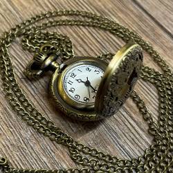 Uhr - Taschenuhr - Größe S - Zahnräder altmessing - Quartz - Steampunk