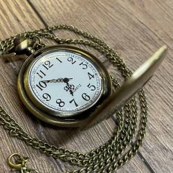 Uhr - Taschenuhr - Größe L - Keltischer Knoten - altmessing - Quartz - Steampunk