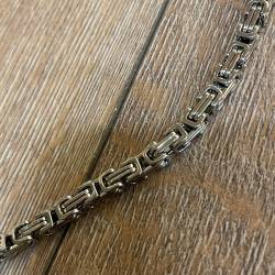 Kette - Halskette Königskette 0,4cm x 60cm eckig - Edelstahl