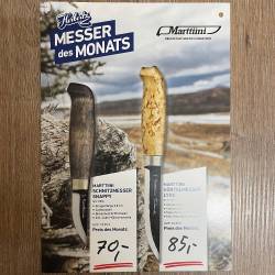 Marttiini Gürtelmesser - Schnitzmesser Snappy - Lederscheide - Messer des Monats März/ April 2023