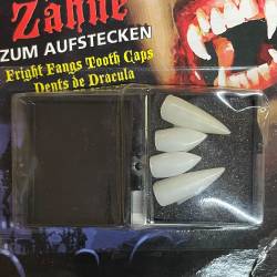 Vampir Aufsteck Zähne 2 Paar auf Blister