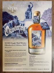 Whisky - Slyrs - OKTOBERFEST EDITION 2023 Bierfass-Finish - Whisky mild - 45% - 0,7l