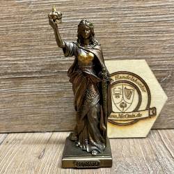 Statue - Germania Miniatur - Verkörperung der germanischen Stämme - bronziert - Dekoration - Ritualbedarf