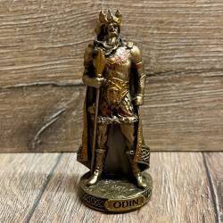 Statue - Odin der Allvater stehend Miniatur - nordischer Gott - bronziert - Dekoration - Ritualbedarf