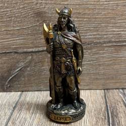 Statue - Loki Miniatur - nordischer Gott der List - bronziert - Dekoration - Ritualbedarf