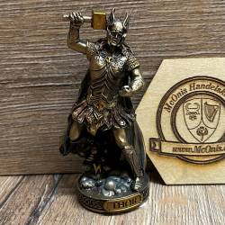 Statue - Thor Miniatur - nordischer Gott des Donners - Dekoration - Ritualbedarf
