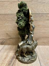 Statue - Arianrhod keltische Schicksalsgöttin - bronziert - Dekoration - Ritualbedarf