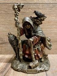 Statue - Caileach Nan Cruachan keltische Göttin der Wildnis, des Wetters und des Winters - bronziert - Dekoration - Ritualbedarf