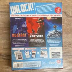 UNLOCK! Box - Extraordinary Adventures - Restart, Geheimakte Hollywood & W.U.F.F. Odyssee im Bellraum - asmodee Verlag