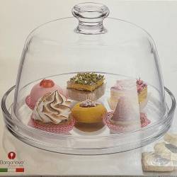 Glas - Glasglocke/ Käseglocke/ Speisenglocke mit Glasteller - 20cm