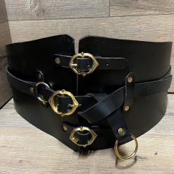 Gürtel LC - 1230 Miedergürtel Damen Echtleder - braun oder schwarz