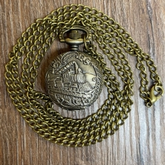 Uhr - Taschenuhr - Größe S - Eisenbahn altmessing - Quartz - Steampunk