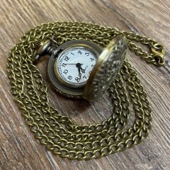 Uhr - Taschenuhr - Größe S - Eisenbahn altmessing - Quartz - Steampunk