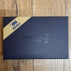 Opinel Rostfrei - Nr. 08 - 11cm - ATELIER - spiegelpoliert 12C27, Walnuss-Ahorn-Ebenholz-Griff - in Geschenkbox - Ausverkauf