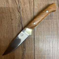 PUMA TEC Messer - Gürtelmesser, Olivenholz mit Mosaikpins & Lederscheide