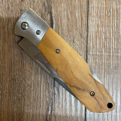 PUMA TEC Messer - Taschenmesser Olivenholz, Back Lock, Fangriemenöse