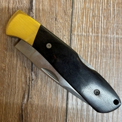 PUMA TEC Messer - Taschenmesser Pakkaholz - schwarz, Back Lock, Fangriemenöse