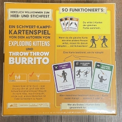 Spiel - Gesellschaftsspiel - Herzlich Willkommen zum Hieb- & Stichfest