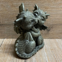 Gartenstatue - Drache Glücksdrache Pärchen Loves/ Küssen - klein (in & outdoor)