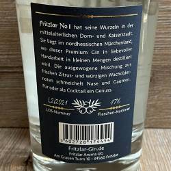 Gin - Fritzlar Gin No 1- 42% - 0,2l - London Dry Gin