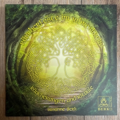 Räucherset - Jahreskreisfeste - Buch, 8 Räucherungen je 20ml, Räuchergefäß & Untersetzer, Sand, Kohle, Zange, Streichhözer