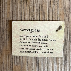 Räucherung - Reine Kräuter - Sweetgrass Bündel einzeln - 10cm