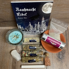 Räucherset - Rauhnächte - groß - Buch, Räucherungen, Räuchergefäß, Sand, Kohle uvm.