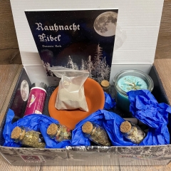 Räucherset - Rauhnächte - groß - Buch, Räucherungen, Räuchergefäß, Sand, Kohle uvm.