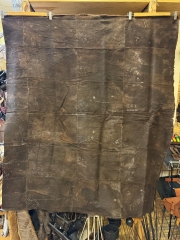 Felle - Felltafel - Kaninchen dunkelbraun doppelt - 115cm x 125cm - Sonderposten