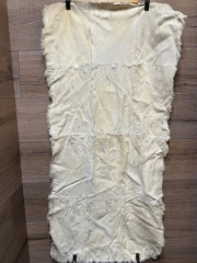 Felle - Felltafel - Kaninchen Rillenschur/ Diamant weiß - 55cm x 114cm - B-Ware