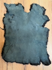 Felle - Kanin - gefärbt - lange Haare - schwarz - ca. 20cm x 35cm - 2te Wahl