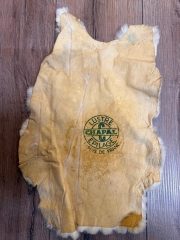 Felle - Kanin - natur-weiss-Rillenschur - ca. 44cm x 26cm - 2te Wahl