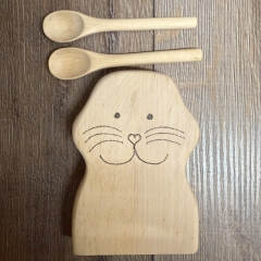 Holz Löffel - Löffelhasen inkl. 2 kleinen Löffeln