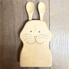 Holz Löffel - Löffelhasen inkl. 2 kleinen Löffeln