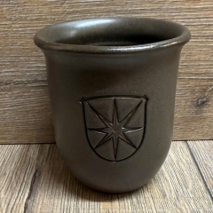 Becher - aus Ton - Weinbecher Bad Wildungen - 0,20l mit Füllstrich - Malawi dunkelbraun Becher - aus Ton - Weinbecher Bad Wildungen - 0,20l mit Füllstrich - Malawi dunkelbraun