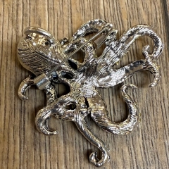 Brosche - Oktopus/ Krake mit Strasssteinen inkl. Öse für Kette - Aetherwelt